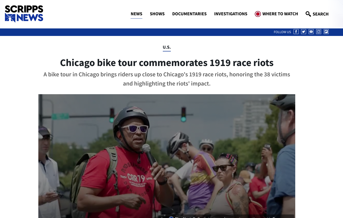 Scripps News: Chicago bike tour commemorates 1919 race riots